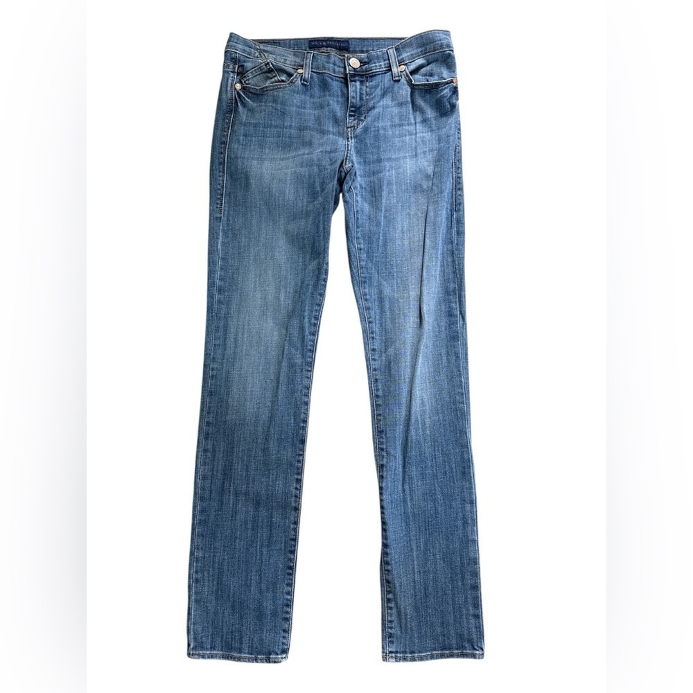 Rock Republic Berlin Women’s Stretch Jeans Embroidered Studded Medium Denim